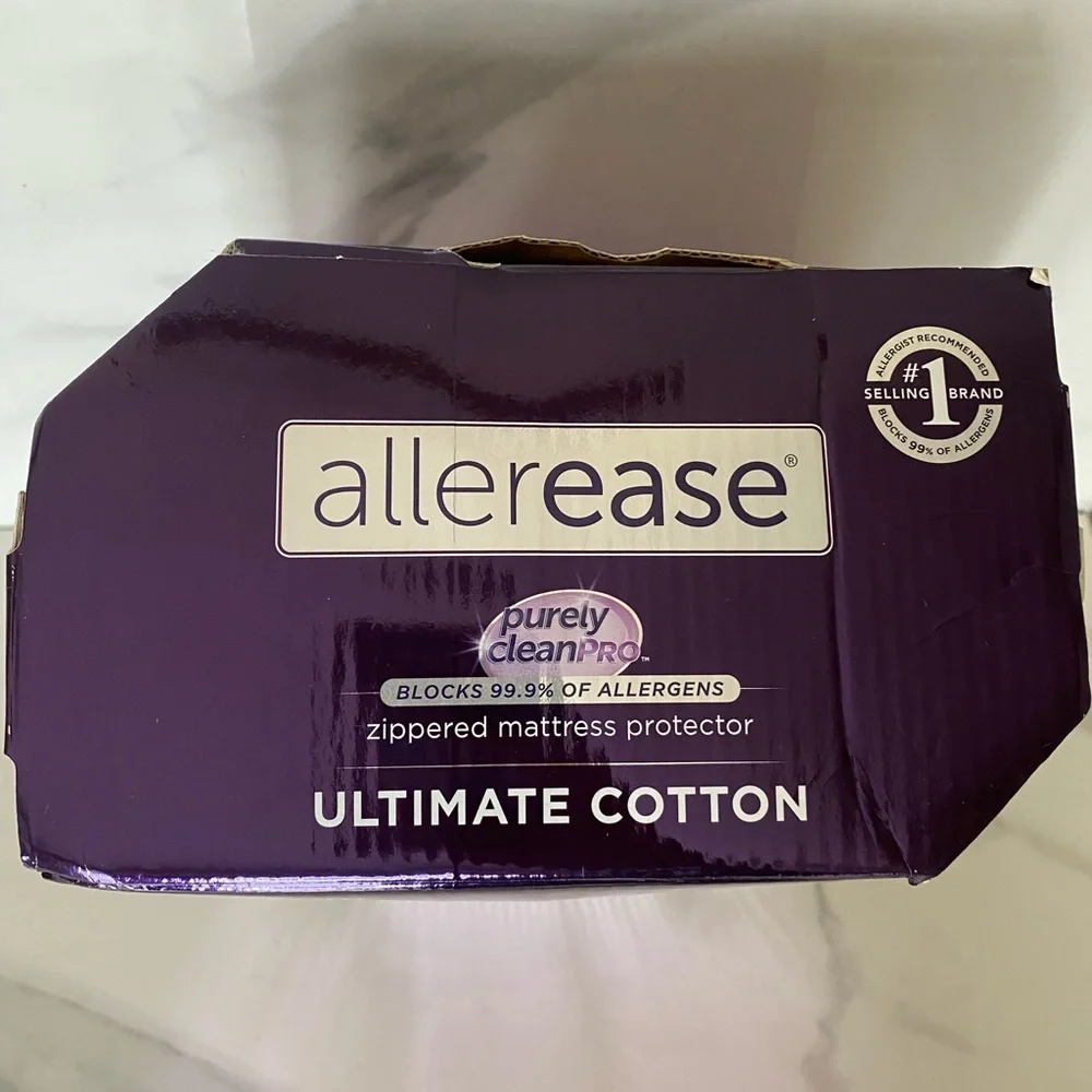 Allerease Ultimate Cotton Waterproof Allergen Bedbug Barrier Zippered Mattress